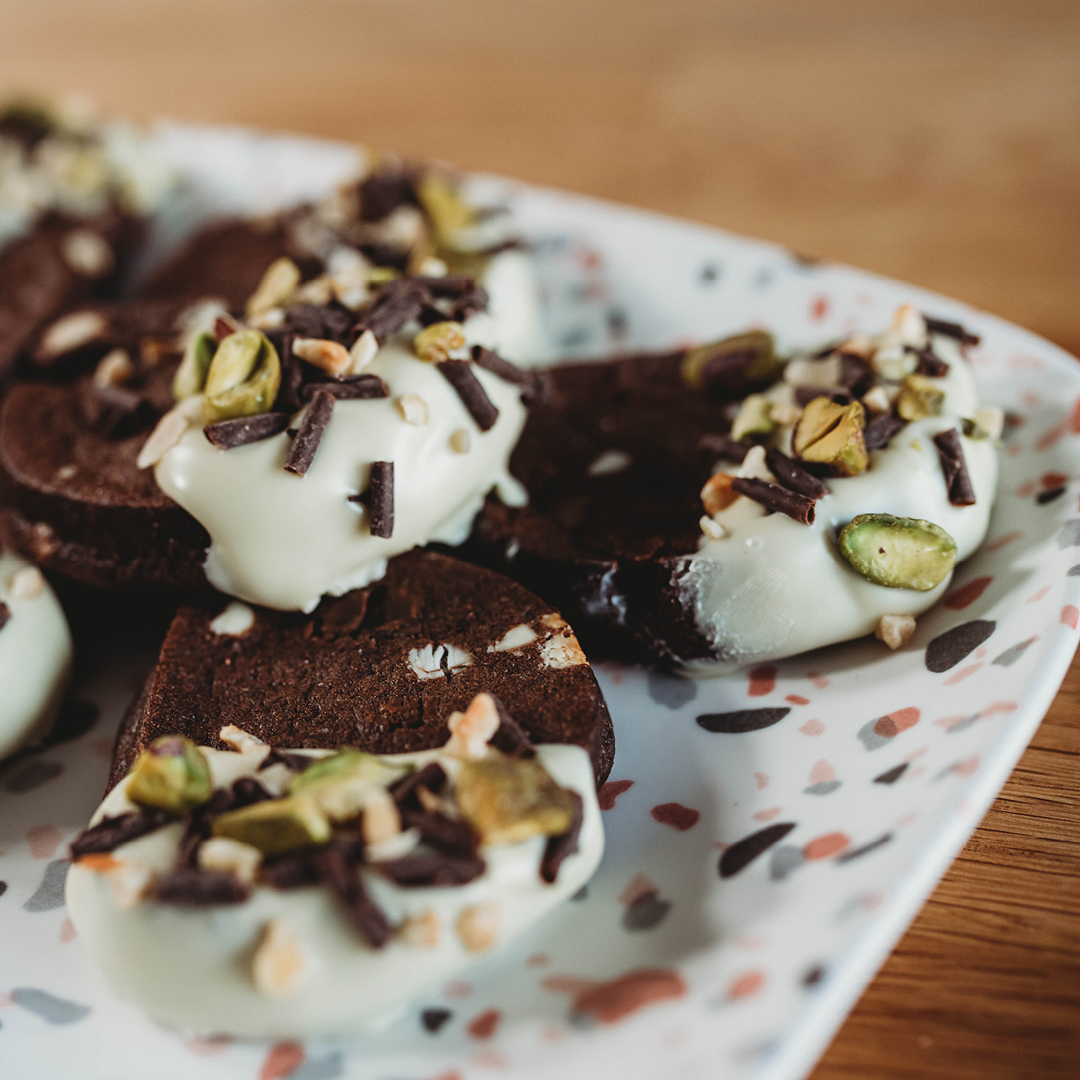 Half Dipped Brownie Cookies • The Northern Dough Co
