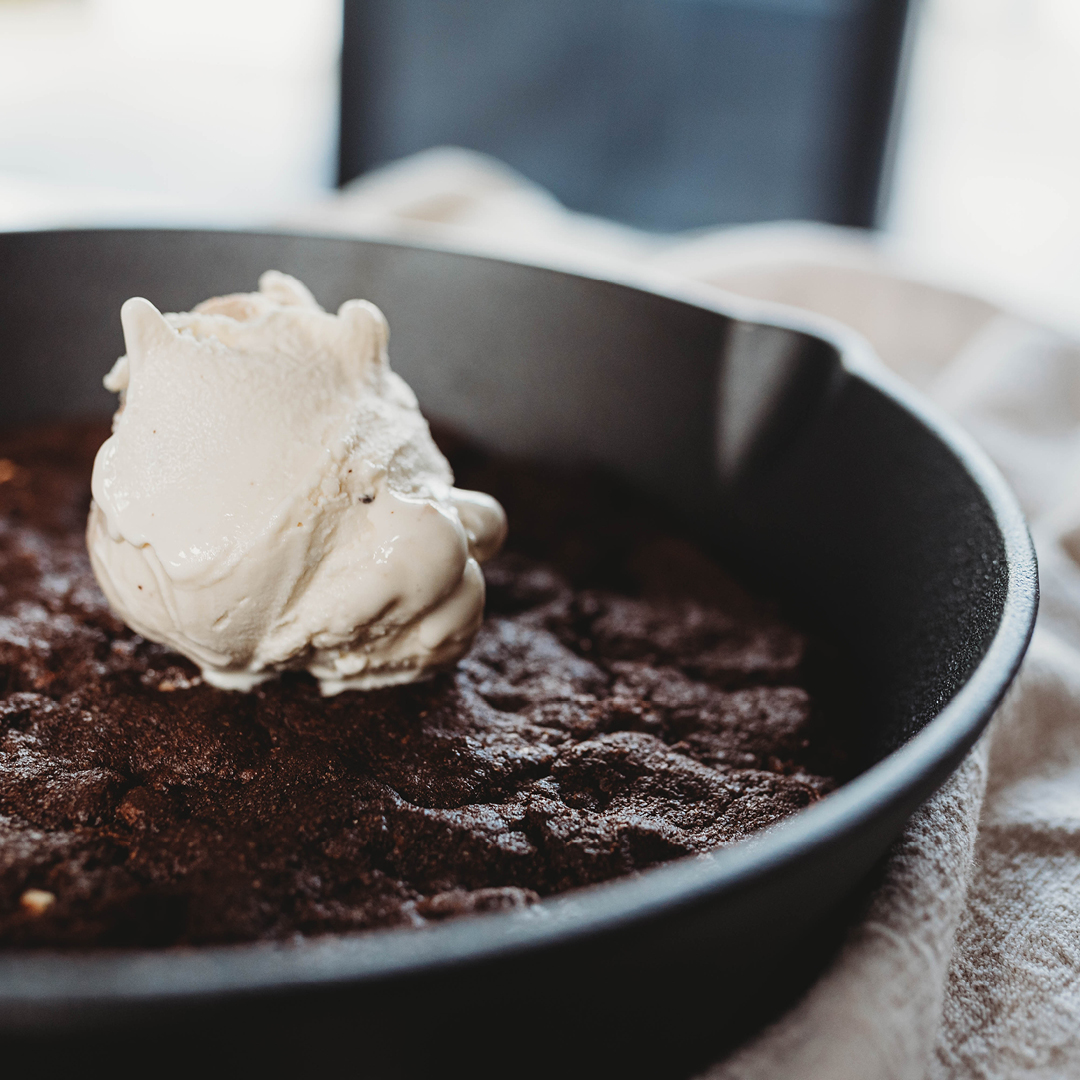 Brownie Cookie in Skillet (Super Skillet Cookie) • The Northern Dough Co